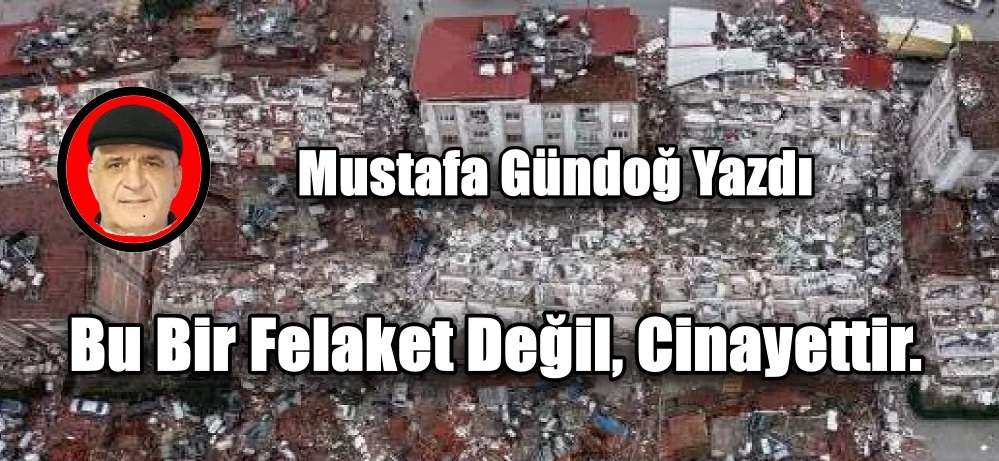 Bu Bir Felaket Değil, Cinayettir.