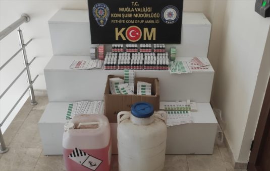 Sahte krem ürettiği öne sürülen şüpheli yakalandı