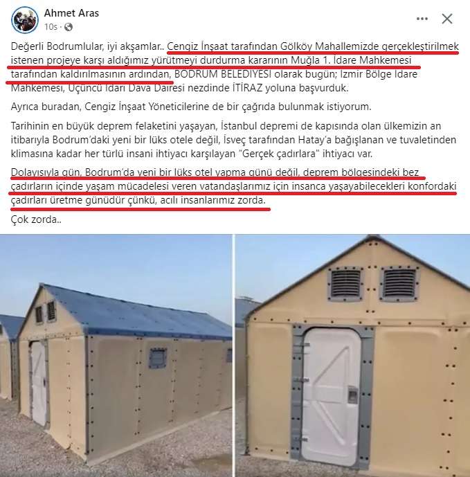 Başkan Aras’tan Mehmet Cengiz’e Çağrı: “Deprem Bölgesine Yardım Et”