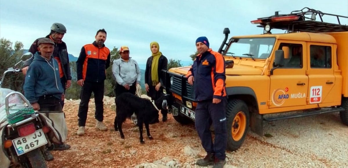 Muğla’da kayalıklarda mahsur kalan keçi kurtarıldı