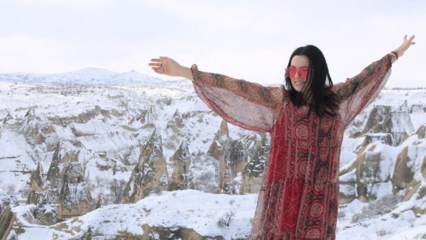Peribacaları kar altında başka güzel