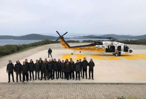 Muğla’da OGM envanterine giren ilk yangın söndürme helikopterlerinin test uçuşu yapıldı