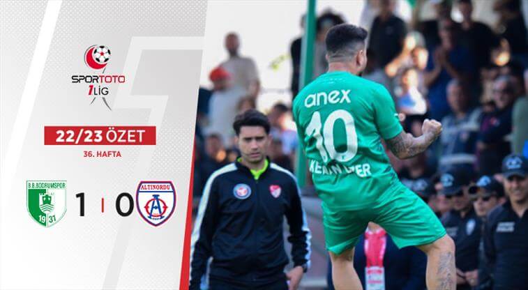 Bodrumspor, Altınordu’yu 1-0 mağlup etti.