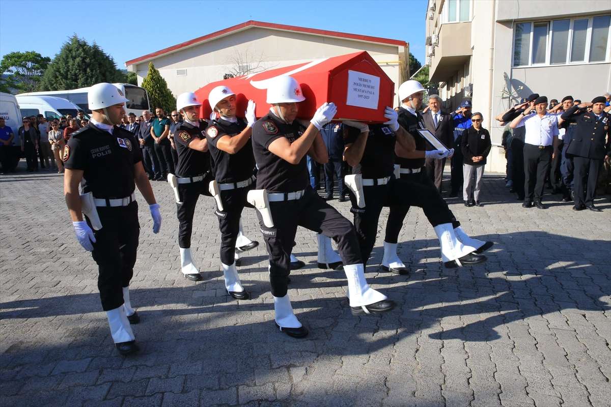 Muğla’da trafik kazasında ölen polis memuru için tören düzenlendi