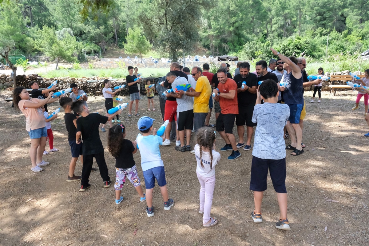Bodrum’da babalar ile çocukları kampta ağırlandı