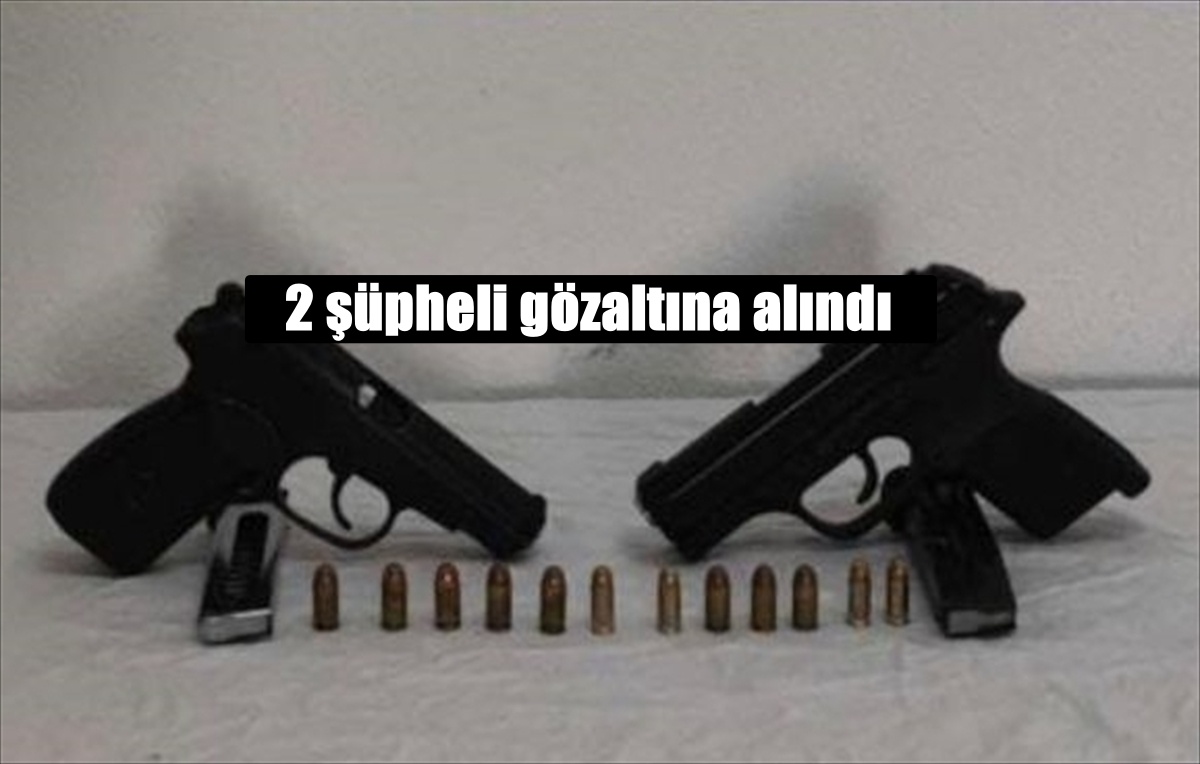 Ruhsatsız silah taşıyan 2 şüpheli gözaltına alındı