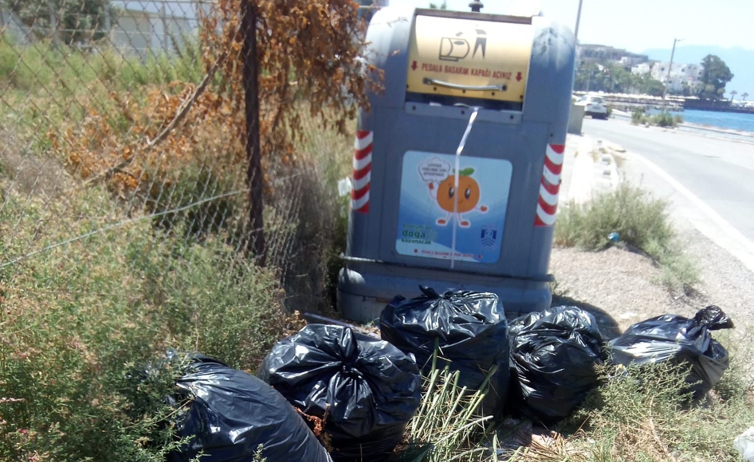Bodrum’da belediyeden çöplerin konteyner dışına atılmaması uyarısı