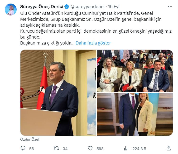 CHP Muğla Milletvekilleri Cumhur Uzun, Süreyya Öneş Derici'den Özgür Özel'e destek