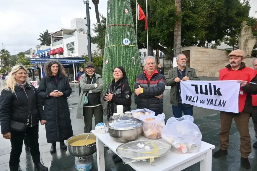 Bodrum’da Emeklilerden TÜİK ve Zam Protestosu