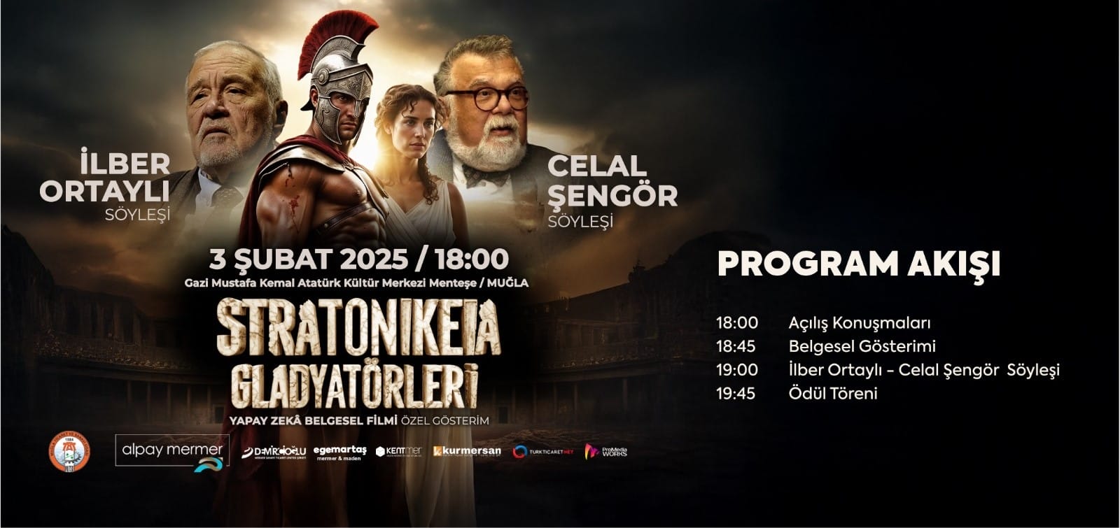 Stratonikeia Gladyatörleri Belgeselinin Özel Gösterimi Tarihe Işık Tutuşacak