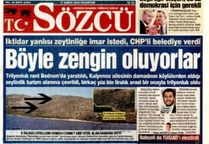 Bodrum’da Trilyonluk Rant Oyunu: Zeytinlikten Lüks Projeye