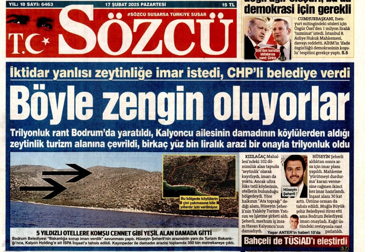 Bodrum’da Trilyonluk Rant Oyunu: Zeytinlikten Lüks Projeye