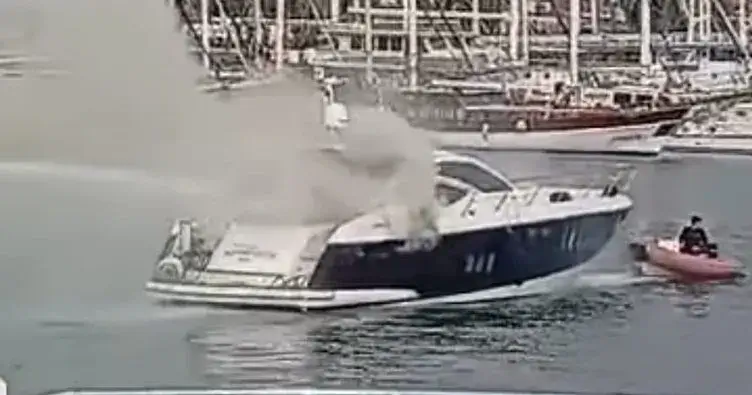 Motoryatta Çıkan Yangın Korkuttu