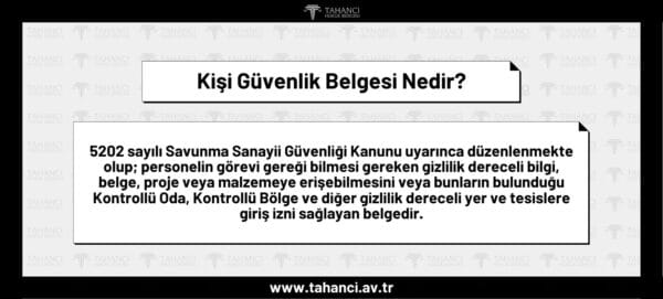 Milli Savunma Bakanlığı Kişi Güvenlik Belgesi(KGB) Nedir?