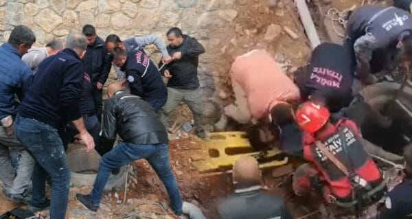 Bodrum’da kuyuya düşen vatandaş böyle kurtarıldı