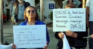 Bodrumlu kadınlardan Suriye’de kadınların yaşadığı zulüme sert tepki