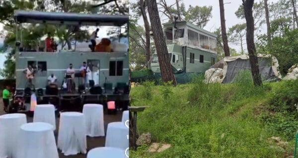 Koruma altındaki ormanın içini “Karavan Saray” ve disko yaptılar