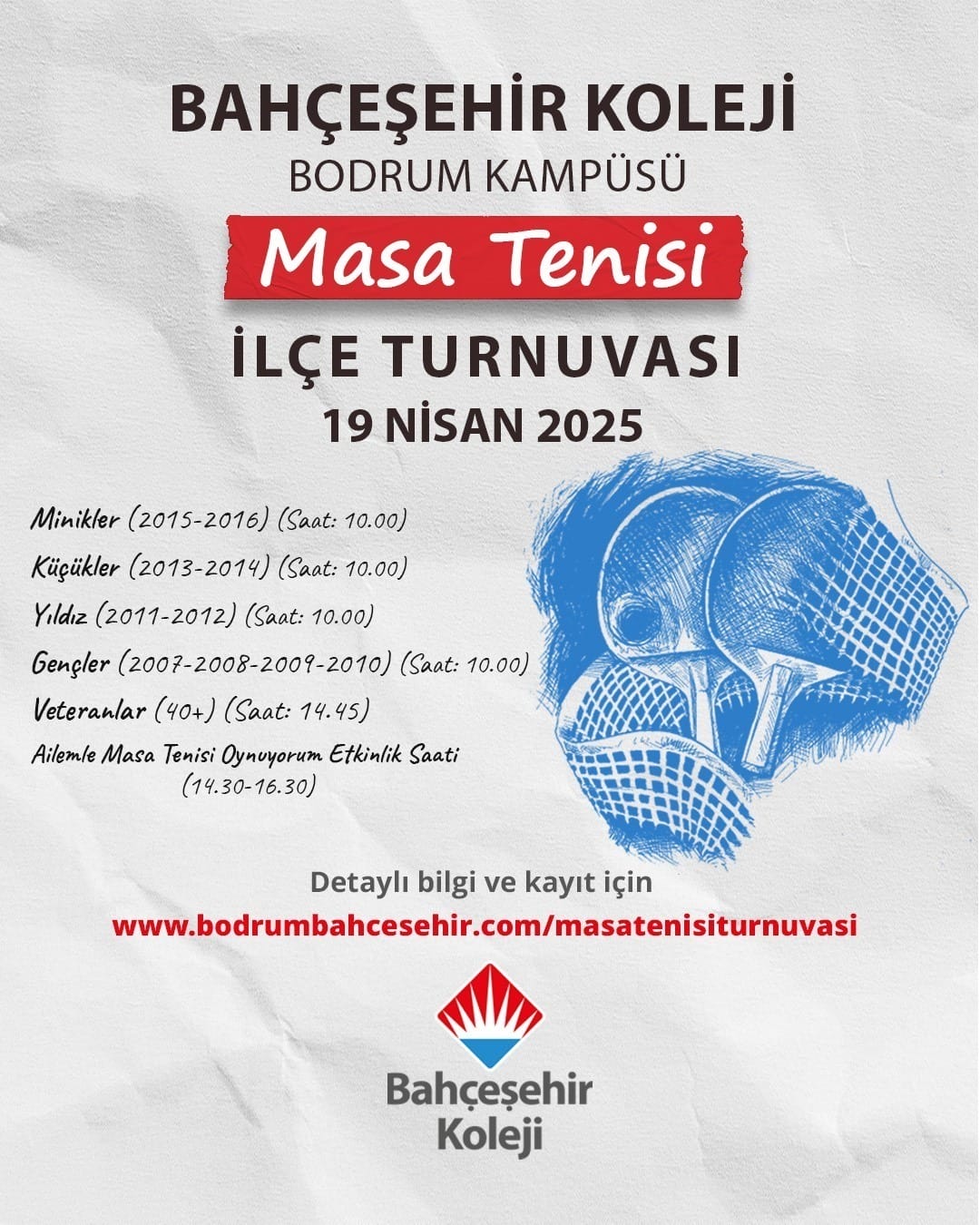 Bodrum’da Masa Tenisi Rüzgarı: İlçe Sporcuları Bahçeşehir Koleji'nde Buluşuyor