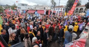 Bodrum’da yağmur altında 1 mayıs coşkusu