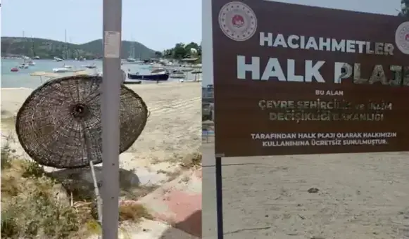 Bitez’de Bakanlık Tabelalı “Halk Plajı” Şaşkınlığı