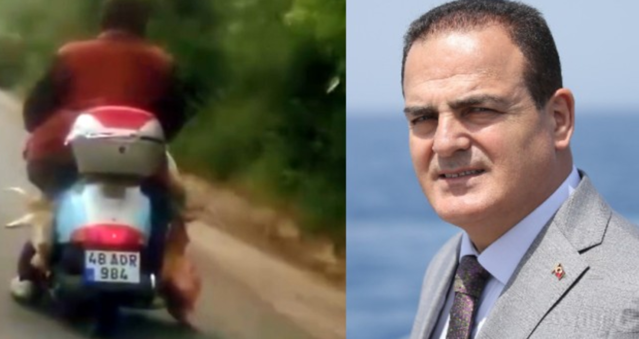 Vali vicdanları sızlatan görüntü diye paylaştı “Keçiyi motosikleti ile eziyet ederek götürdü”