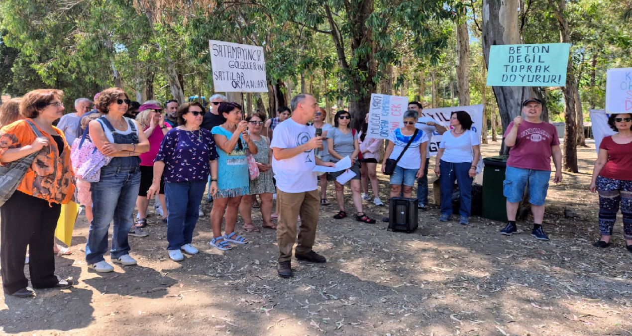 Akyaka Orman kampının betona dönüşmesine sert tepki gösterdiler