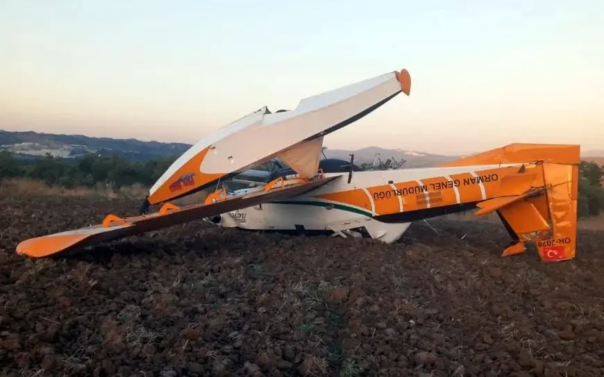 Muğla Yatağan’da yangın söndürme uçağı acil iniş yaptı