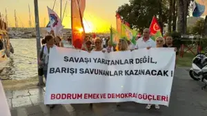 Bodrum’da 1 Eylül Dünya Barış Gününde İsrail Protestosu