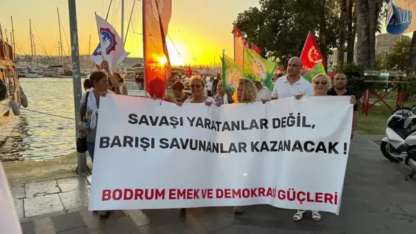 Bodrum’da 1 Eylül Dünya Barış Gününde İsrail Protestosu