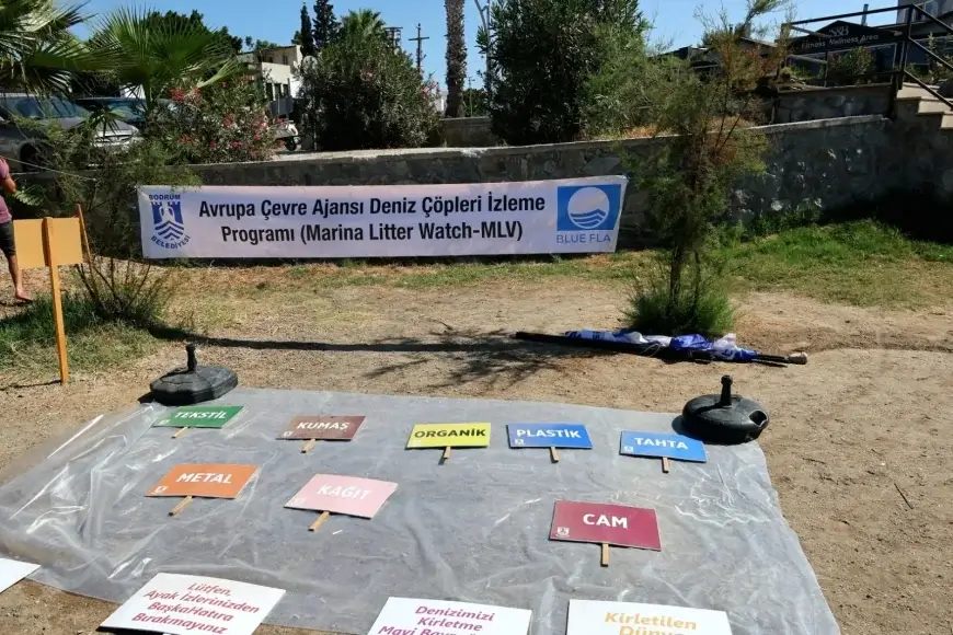 Turgutreis Plajında 151 kilo atık toplandı