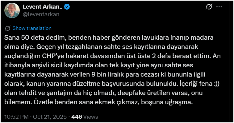 Ahmet Aras’ın Danışmanı Levent Arkan, Hakkındaki İddialar