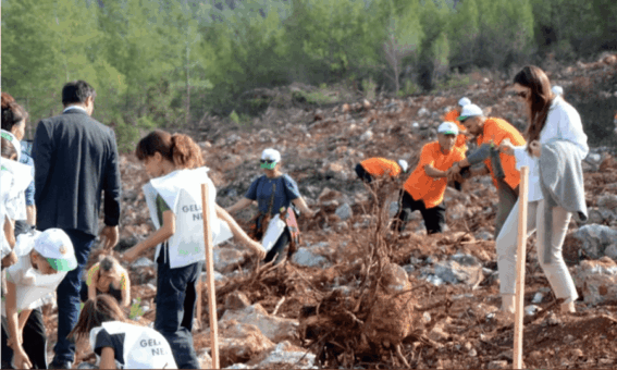 Bodrum Güvercinlik’te 1111 fidan toprakla buluştu