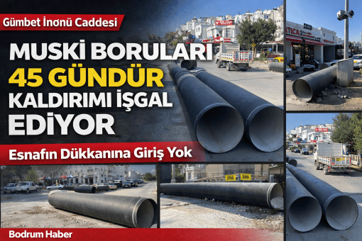 Muski Boruları Kaldırımı ve Dükkanları İşgal Etti