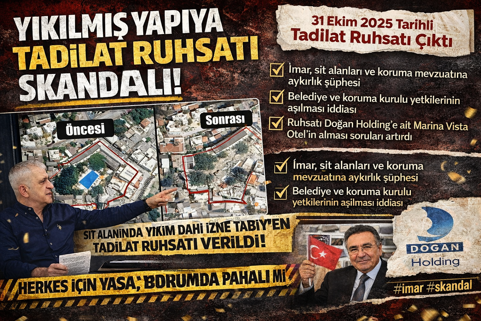 Bodrum’da tartışmalı bir imar dosyasını gündeme getiriyoruz.