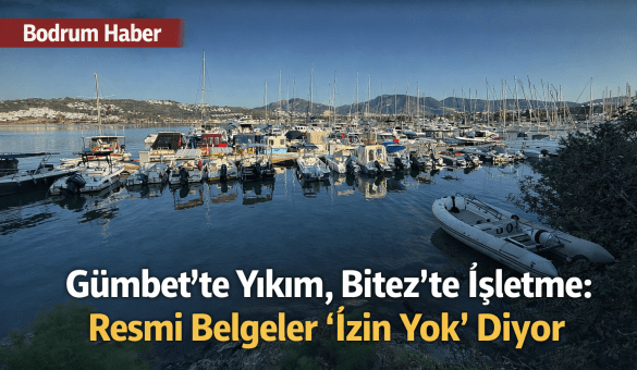 Gümbet’te Kaçak İskeleler Yıkıldı, Bitez Limanı İçin Resmi Belgeler “İzinsiz” Diyor