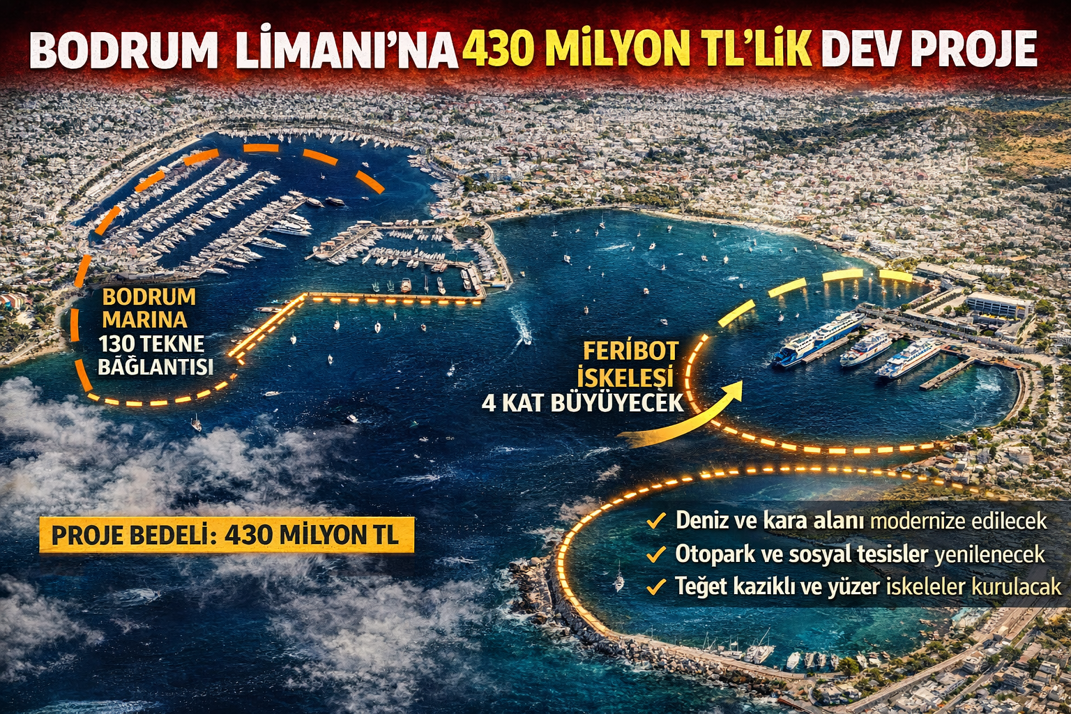 Bodrum Limanı’nda 430 Milyon Tl’lik Dev Proje: Kapasite 4 Kat Artıyor