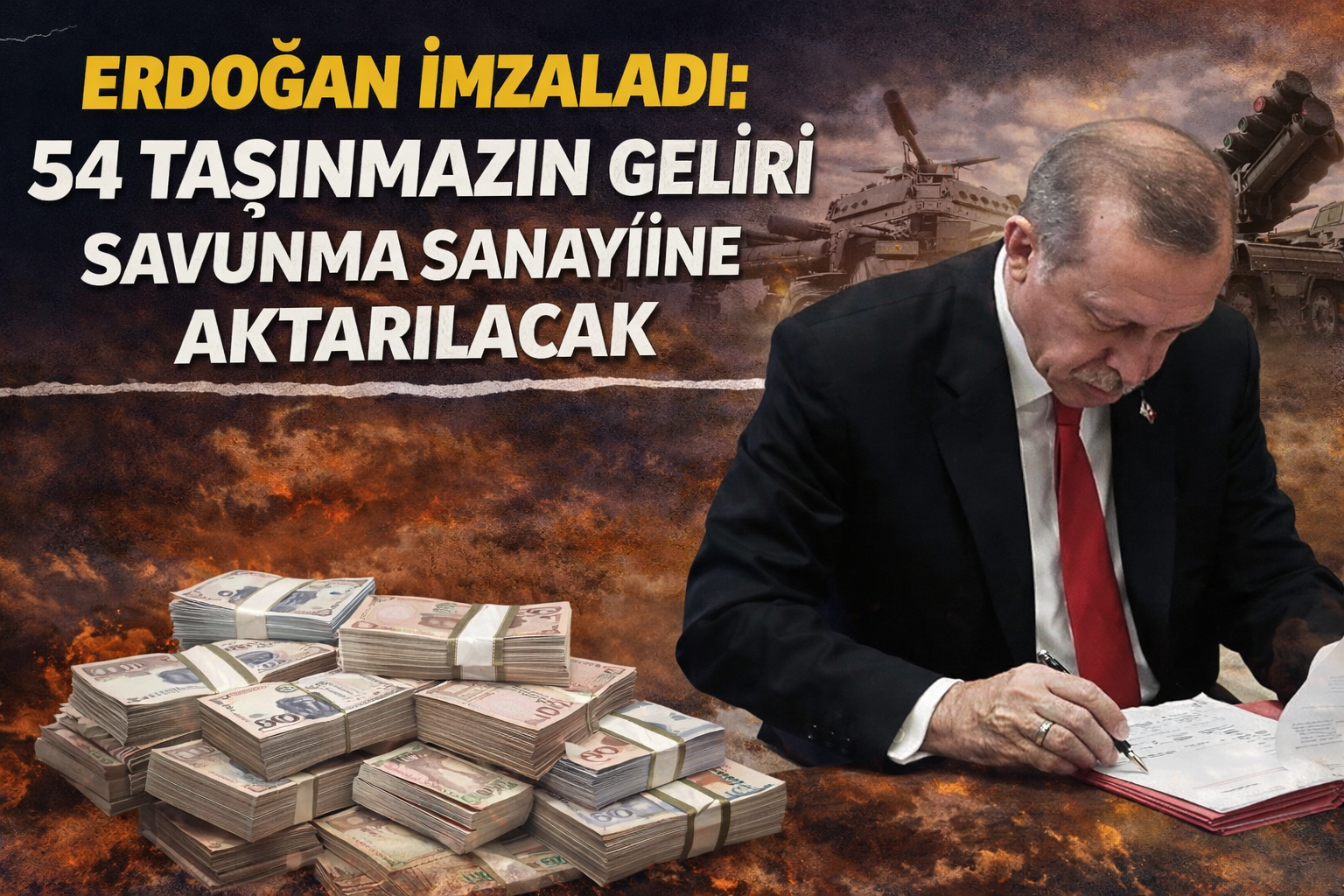 Cumhurbaşkanı kararıyla 54 kamu taşınmazının geliri savunma sanayii projelerine aktarılacak.