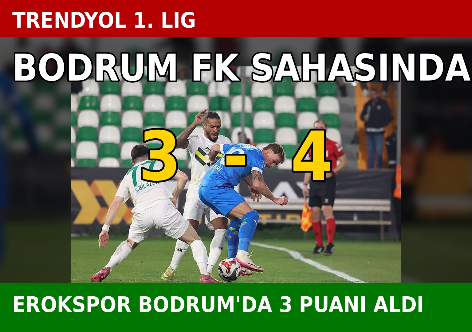 Bodrum FK sahasında kaybetti: 3-4