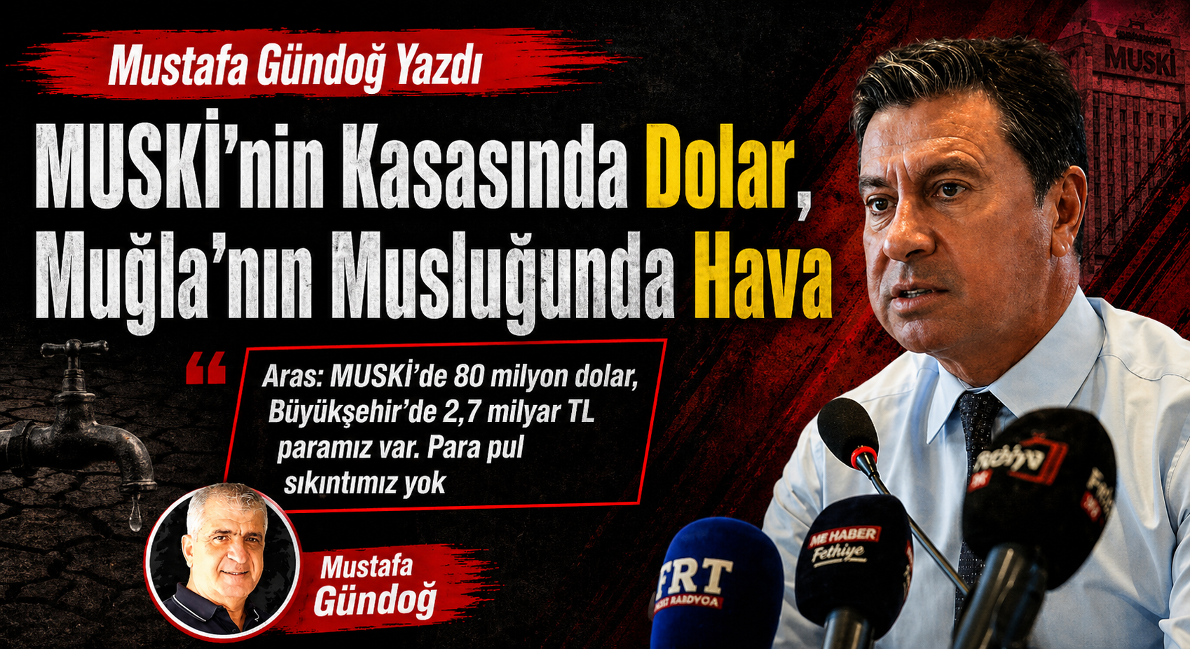 Aras, “MUSKİ’de 80 milyon dolar, Büyükşehir’de 2,7 milyar TL paramız var. Para pul sıkıntımız yok”