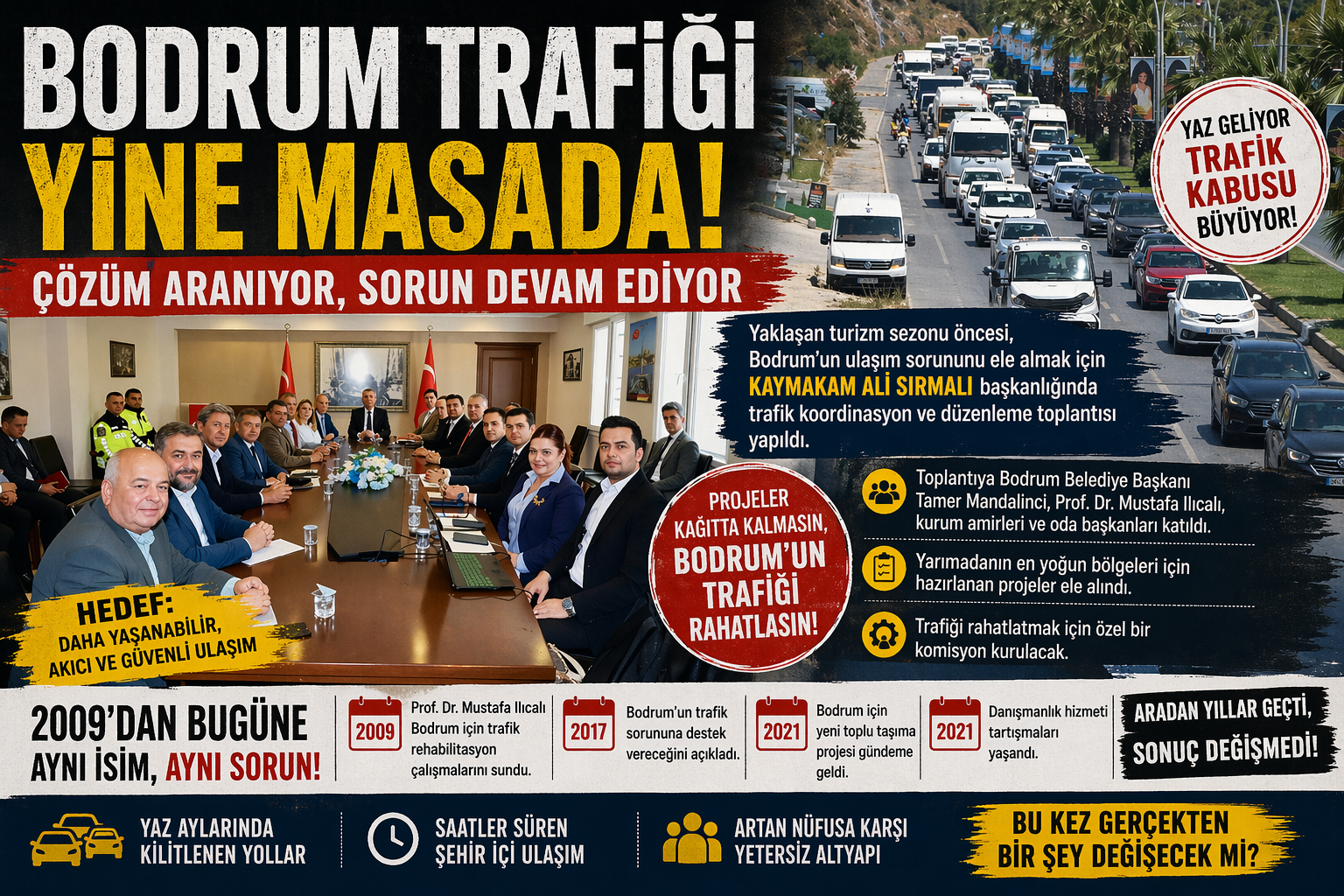 Bodrum Trafiği Yine Masada: Ilıcalı Yine Devrede