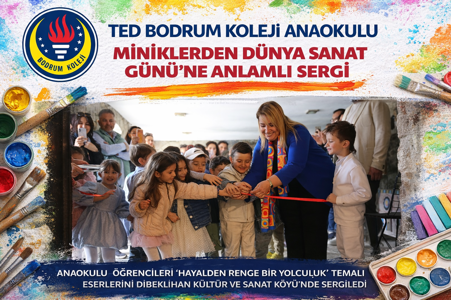 Miniklerden Dünya Sanat Günü’ne Anlamlı Sergi
