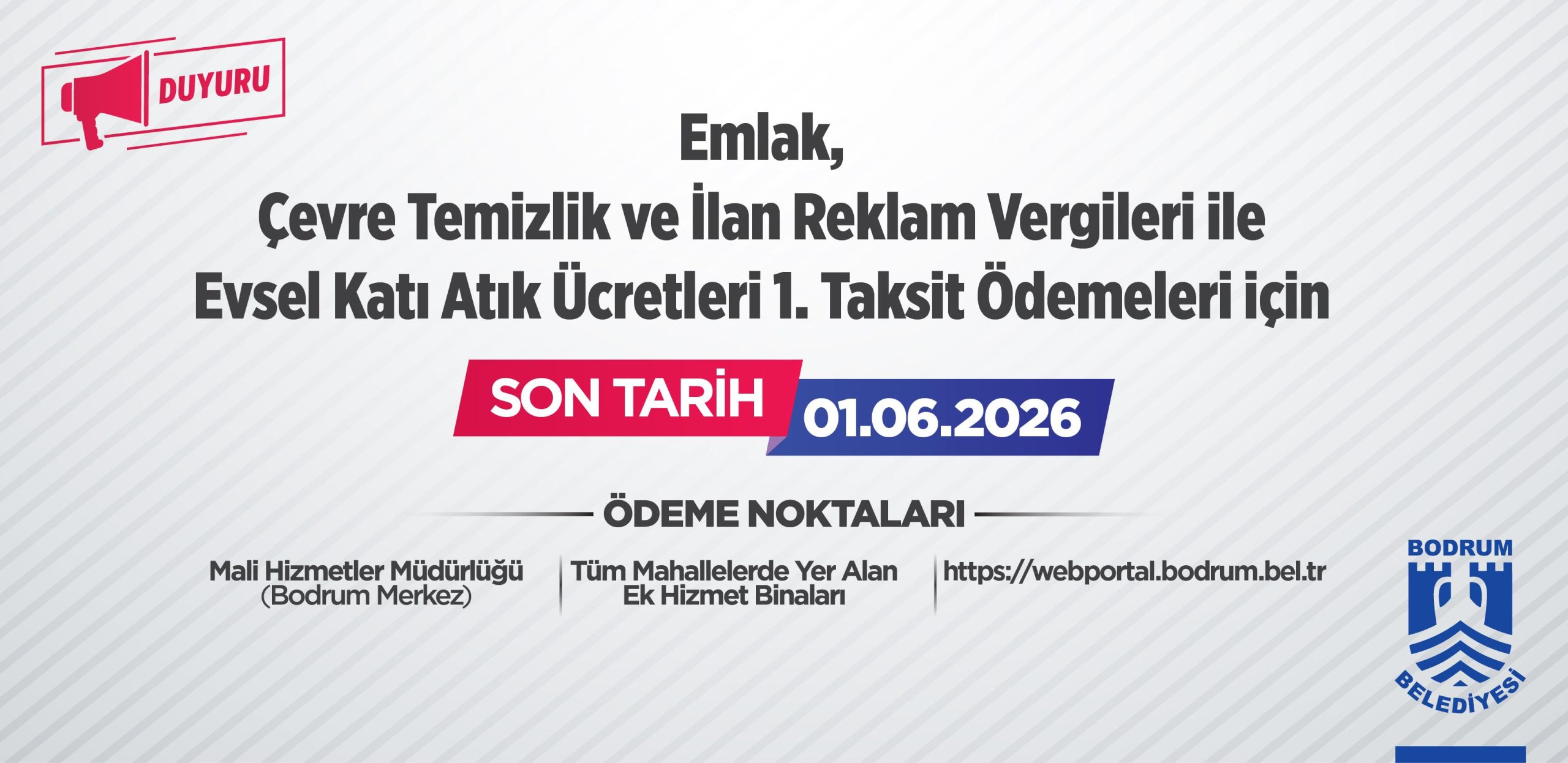 Bodrum’da Vergi Ve Katı Atık Ücretleri İçin Son Gün 1 Haziran