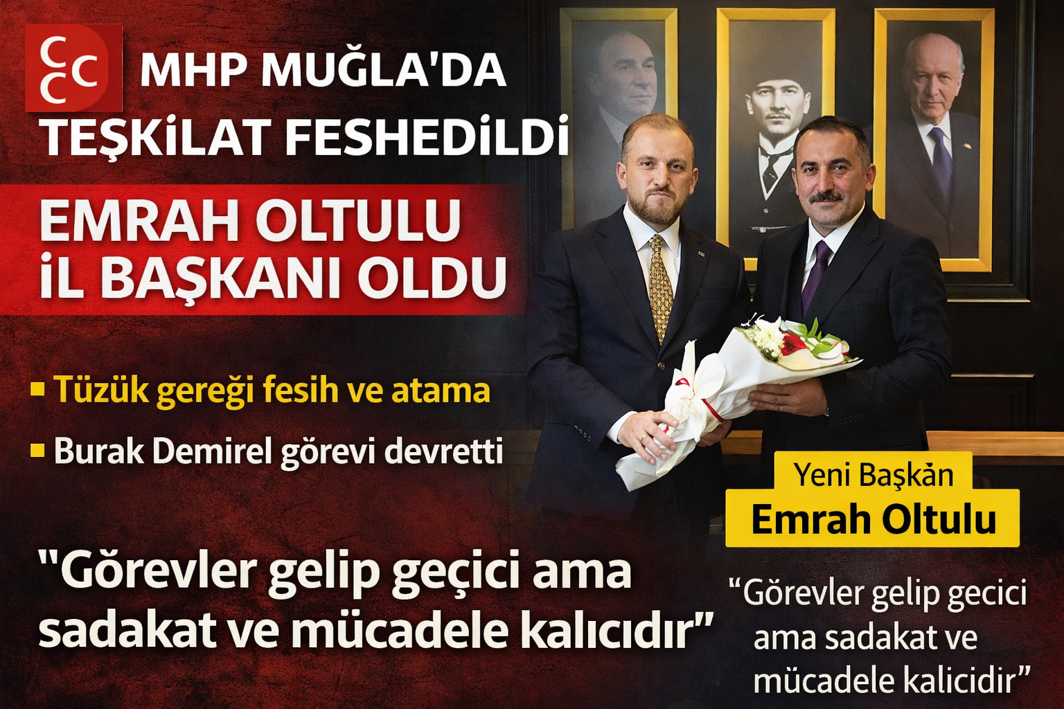MHP Muğla’da Fesih Kararı: Yeni İl Başkanı Emrah Oltulu