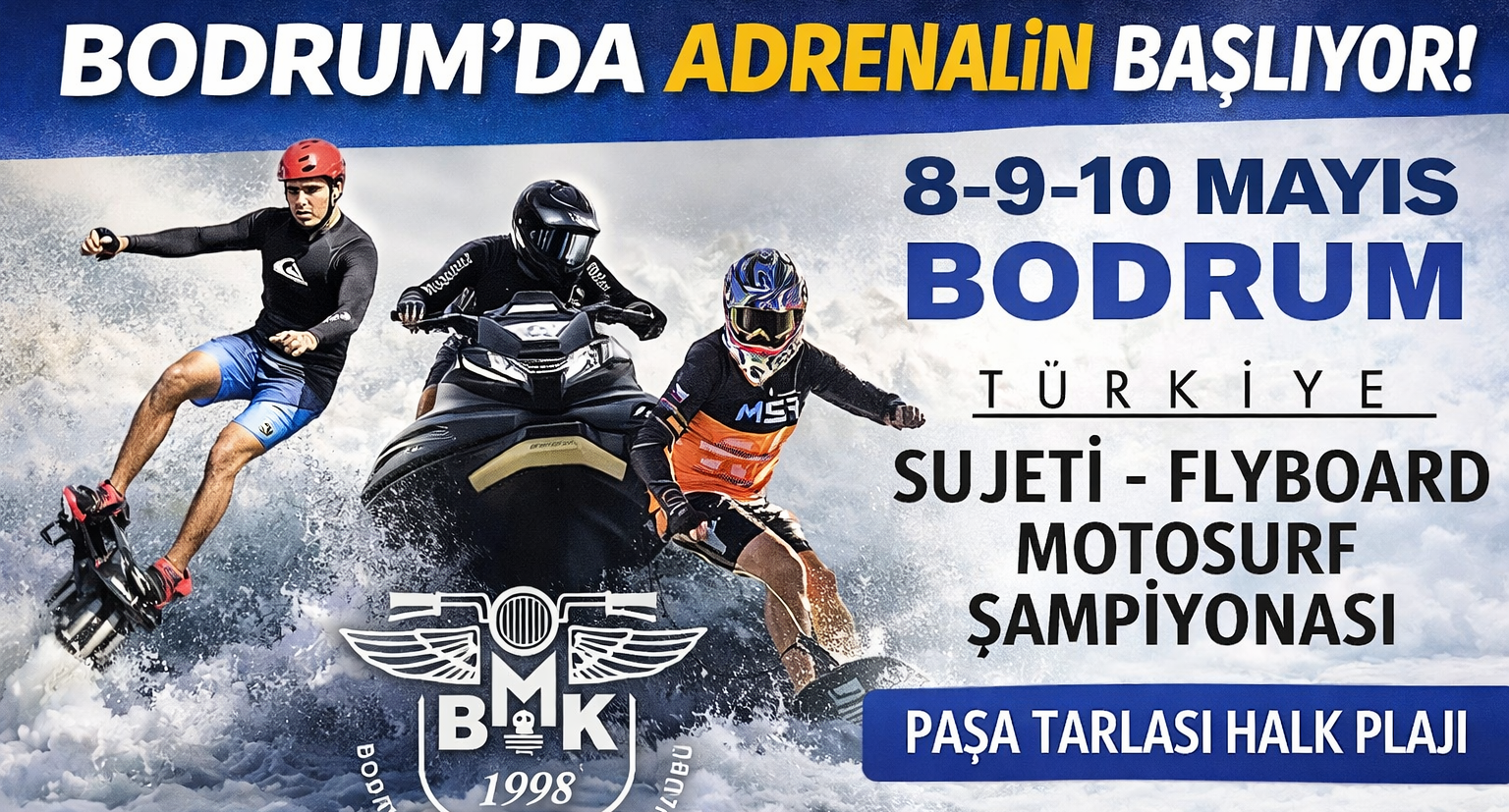 Su Jeti Ve Flyboard Şampiyonası 8 Mayıs’ta Bodrum’da