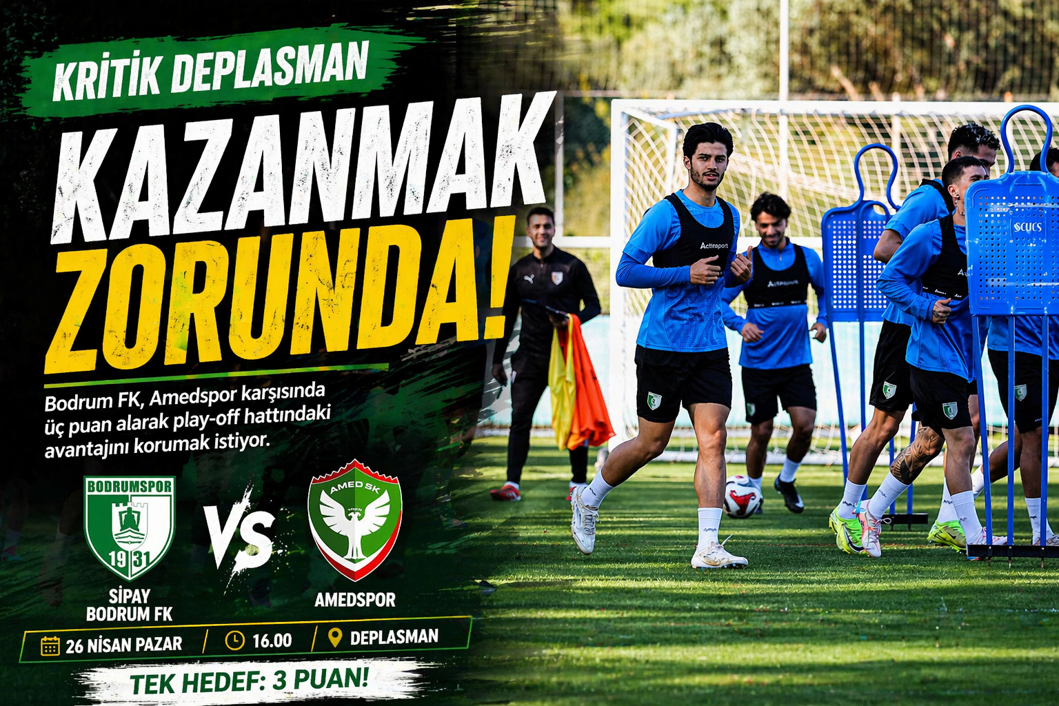 Kritik Viraj: Bodrum FK Deplasmanda Avantaj Peşinde