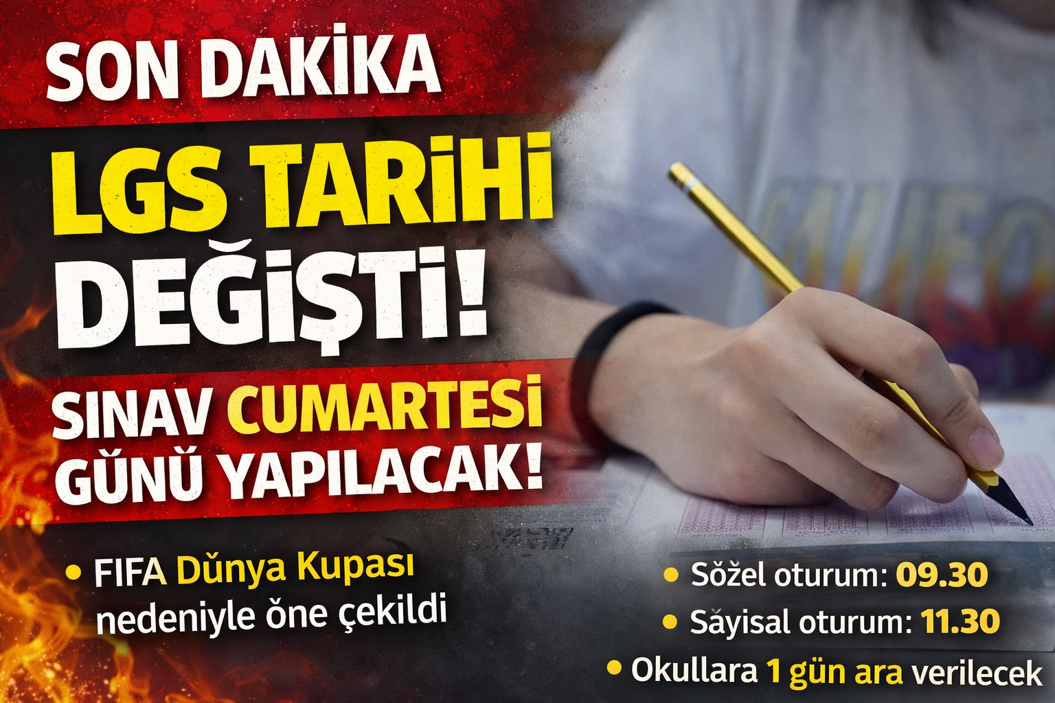 LGS Tarihi Değişti