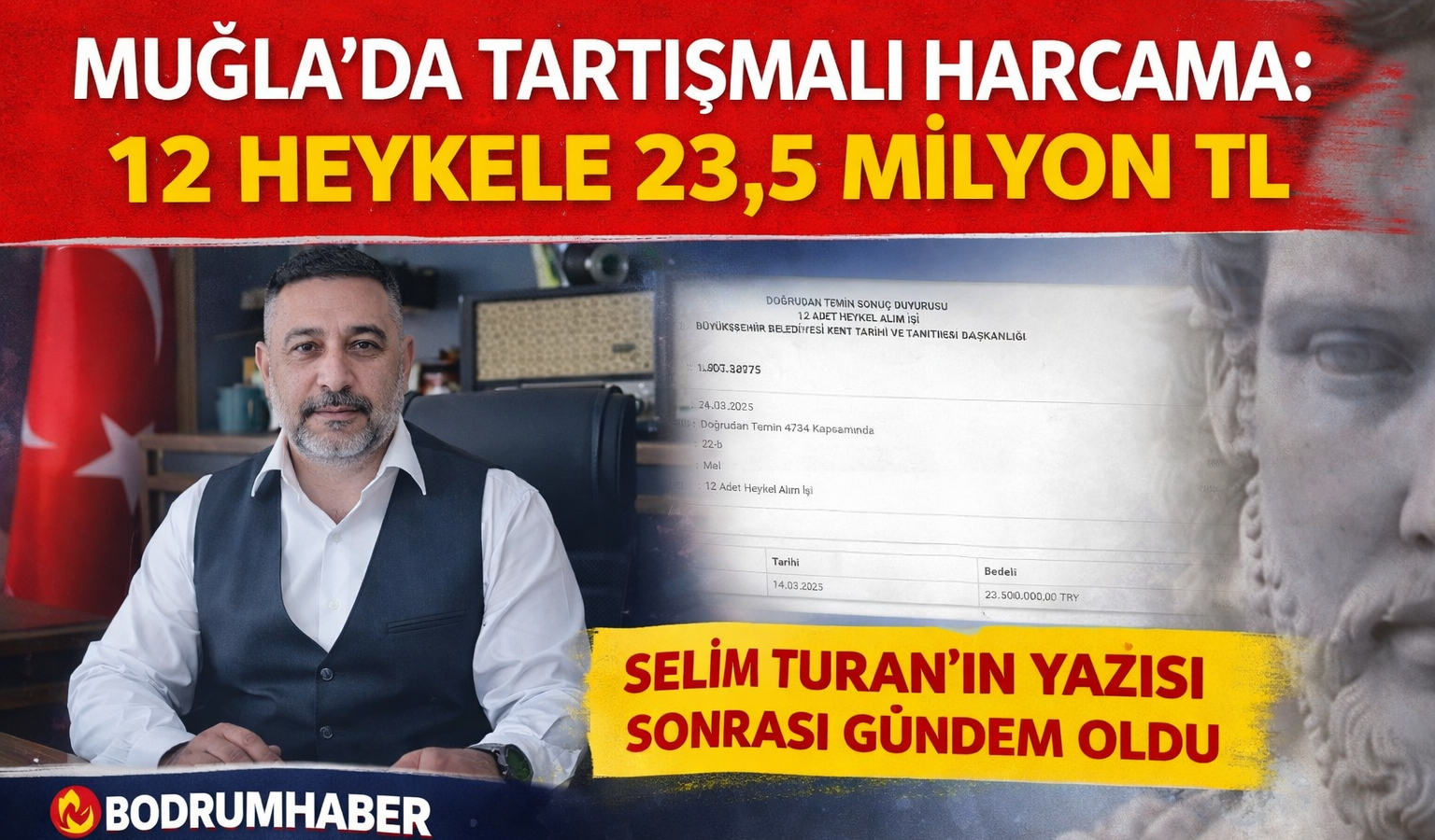 Muğla’da Tartışmalı Harcama: 12 Heykele 23,5 Milyon TL