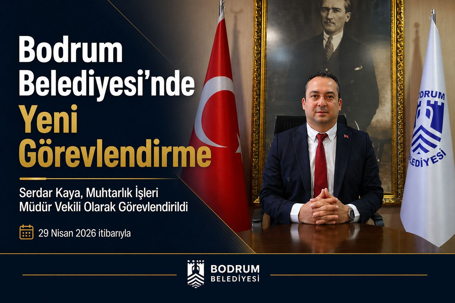 Bodrum Belediyesi’nde Yeni Görevlendirme