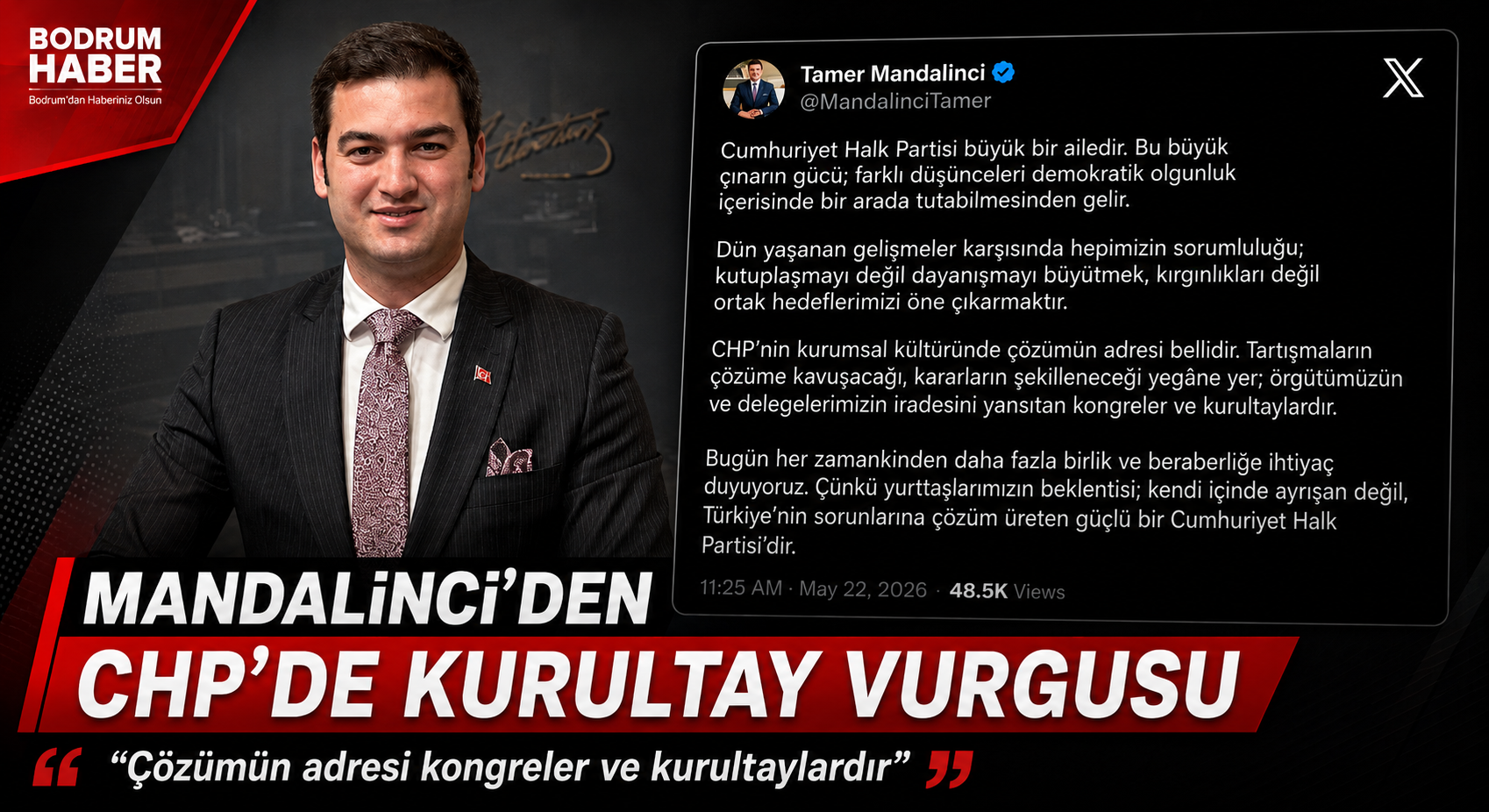 Mandalinci’den CHP’de Mutlak Butlan Tartışmasına Kurultay Vurgusu