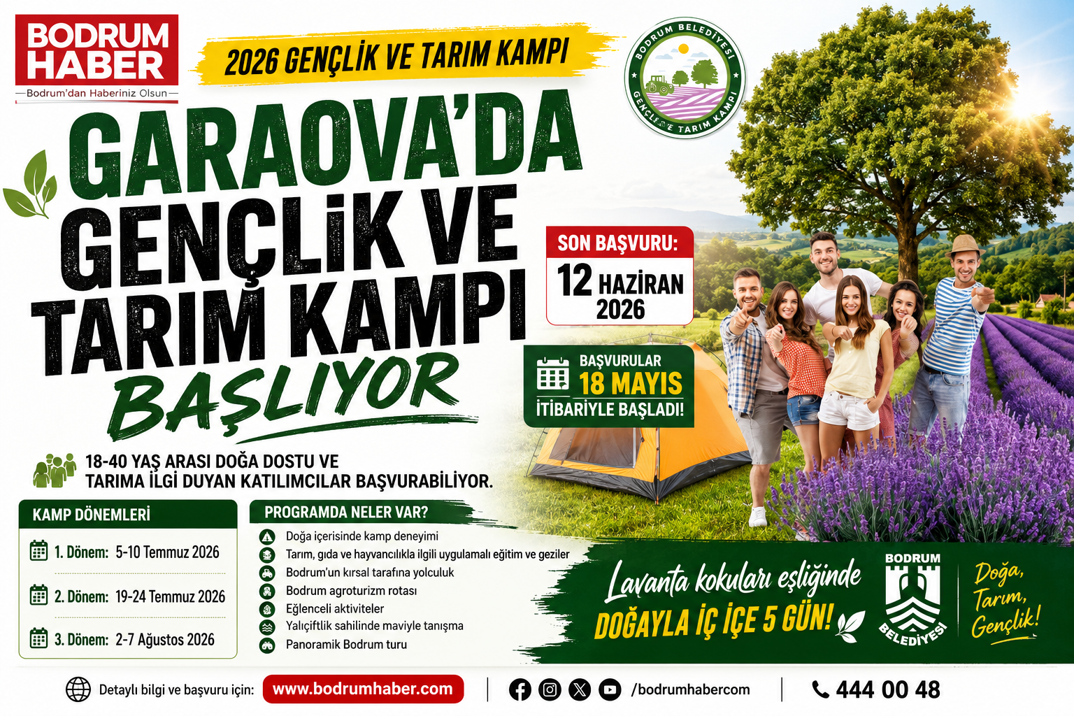 Garaova Tarım Park’ta Gençlik ve Tarım Kampı Başlıyor